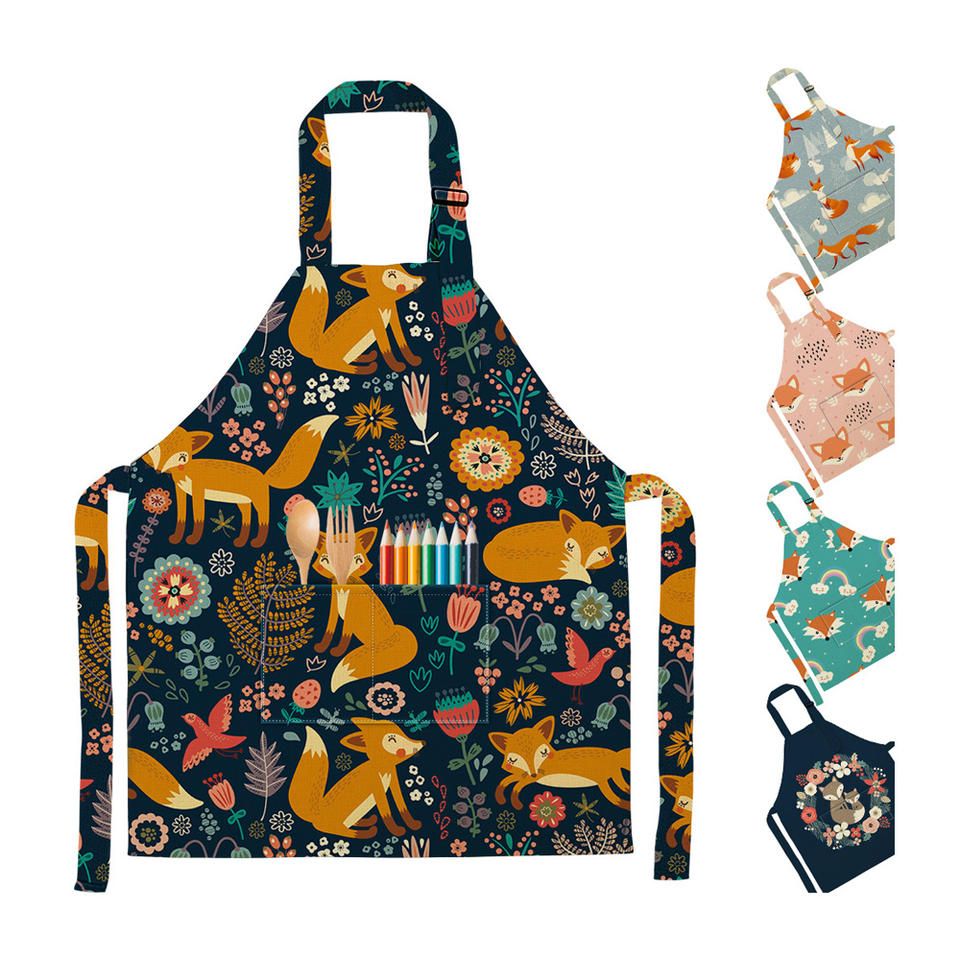 Yakanaka Cartoon Printing Kids Apron